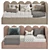 Stylish Multifunctional Sofa Bed 3D model small image 2