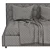 Modern Convertible Sofa Bed: Dual Colors, 100x190cm 3D model small image 5