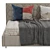 Modern Convertible Sofa Bed: Dual Colors, 100x190cm 3D model small image 6