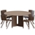 Elegant Dining Set: 8 Chairs + 2 Round Tables 3D model small image 5