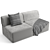 Modern Gubi Wonder Sofa: 2 seater 3D model small image 3