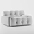Elegant Comfort: Roche Bobois Blogger 3 3D model small image 4