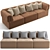 Gubi Wonder Sofa 3-Seater: Versatile Comfort in Style 3D model small image 1