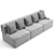 Gubi Wonder Sofa 3-Seater: Versatile Comfort in Style 3D model small image 7