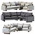 Modern West Elm L-Shaped Harmony Sofa 3D model small image 5