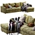 Stylish Ikea Vimle Sofa Set 3D model small image 1