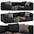 Elegant Shangai Sofa by Poliform 3D model small image 1