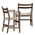 Scandinavian Design CH46 & CH47 Chairs + In Between Sk5 Table 3D model small image 4