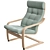 Poäng Light Green Chair: Modern Comfort for Your Home 3D model small image 1