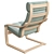 Poäng Light Green Chair: Modern Comfort for Your Home 3D model small image 3