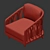 Pacelek Boca Outdoor Chair 3D model small image 4