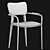 Elegant Ebony Klee Dining Chair 3D model small image 6