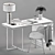 Sleek CB2 Office Set: Desk, Chair, Lamp 3D model small image 7