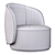 Luxurious Fendi Casa Anabelle Armchair 3D model small image 4