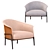 Sleek Organic Armchair 3D model small image 4