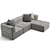 Gubi Wonder Sofa: Luxurious 2x3 Seater with Chaise Lounge 3D model small image 2