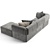 Gubi Wonder Sofa: Luxurious 2x3 Seater with Chaise Lounge 3D model small image 3