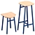 Sleek Dedo Bar Stool 3D model small image 2