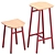 Sleek Dedo Bar Stool 3D model small image 4