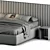 Bolzan Letti Clay Maison XL: Stylish Upholstered Bed 3D model small image 4