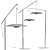 Stylish Ginger XL Floor Lamp 3D model small image 3