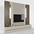 Modern TV Wall Unit with 65 inch TV 3D model small image 2