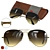 Iconic Ray-Ban Aviator Gradient Sunglasses 3D model small image 14