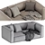 Modern Poliform Leather Sofa 3D model small image 7