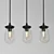 Sleek Glow Glass Pendant Light 3D model small image 2