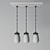 Sleek Glow Glass Pendant Light 3D model small image 4