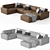 RH COMO MODULAR - Stylish and Versatile Seating 3D model small image 1