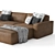 RH COMO MODULAR - Stylish and Versatile Seating 3D model small image 2