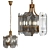 Vintage Brass French Chandelier 3D model small image 1