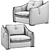 Modern Sorento Armchair: Tanagra's Stylish Addition 3D model small image 3