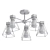 Industrial Black Loft Chandelier 3D model small image 2