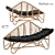 Positano Rattan Chaise Lounge 3D model small image 1