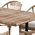 Rattan Charm: Teak Outdoor Table with Bermuda Rattan Chair 3D model small image 3