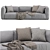 Modern Poliform Shangai 3 Seat Sofa 3D model small image 4