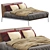 Sleek Lifesteel Bed by Flexform 3D model small image 3