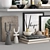 Elegant Decorative Set for Stylish Interiors 3D model small image 3