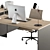 Elegant Office Furniture Set 3D model small image 3