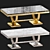 Elegant Gray Marble Coffee Table 3D model small image 2