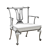 Elegant Queen Anne Armchair 3D model small image 3