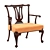 Elegant Queen Anne Armchair 3D model small image 4