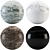 Marble Collection: Orobico, Sahara Noir, Gray, Nil White 3D model small image 1