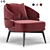 Sleek and Stylish Billy Armchair 3D model small image 1