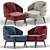 Sleek and Stylish Billy Armchair 3D model small image 2