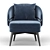 Sleek and Stylish Billy Armchair 3D model small image 3