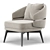 Sleek and Stylish Billy Armchair 3D model small image 4