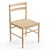 Elegant Danish Woven Chair 3D model small image 5